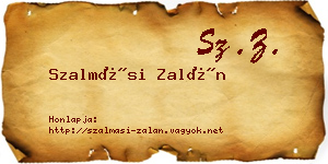 Szalmási Zalán névjegykártya